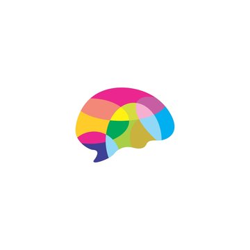 abstract colorful brain logo