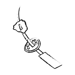 sketch skewer beef picnic vector illustration eps 10