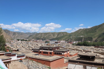 Fototapeta na wymiar Labrang Monastery Architecture Amdo Tibet Gansu China Asia