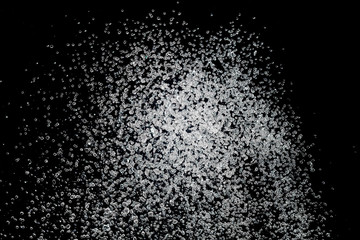 water splash isolated on black