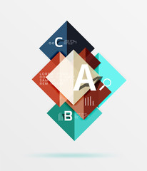 Geometric abstract background with option infographic