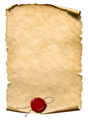 parchment with wax seal