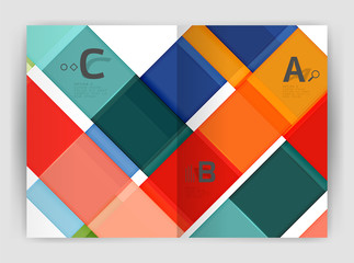 Set of front and back a4 size pages, business annual report design templates