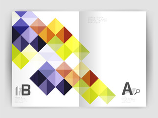 Fototapeta premium Vector square leaflet, business a4 print template