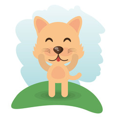 Obraz na płótnie Canvas cute wolf animal winking vector illustration eps 10