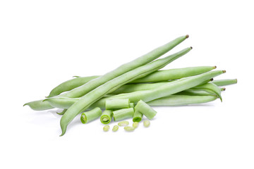 french beans isolated on white background