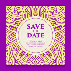 Vintage template design layout for Wedding invitation. Wedding invitation, thank you card, save the date cards, baby shower.