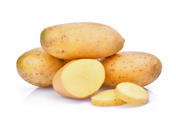 fresh potato isolated on white background