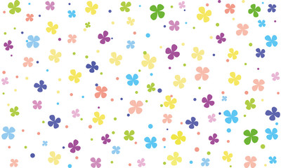 Vector background with color flowers
