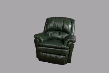 Green leather chair 
