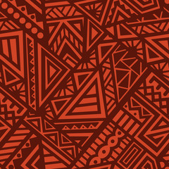 Abstract Vector Seamless Pattern in Ethnic Style