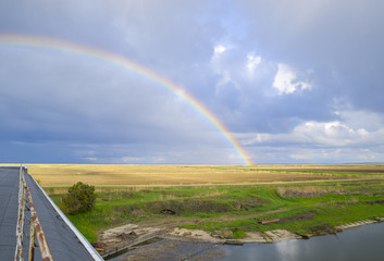 Rainbow, view from the roof of the building.