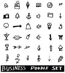 Business doodles sketch vector ink.