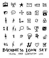 Business doodles sketch vector ink eps10