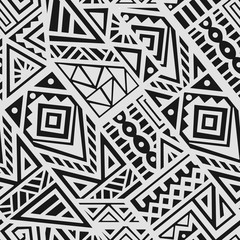 Abstract Vector Seamless Pattern in Ethnic Style