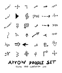 Vector hand drawn arrows set eps10