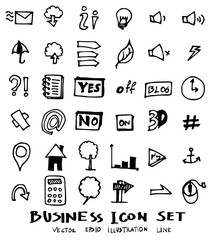 Business doodles sketch vector ink eps10