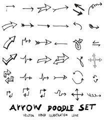 Vector hand drawn arrows set eps10