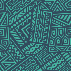 Abstract Vector Seamless Pattern in Ethnic Style