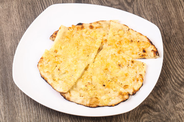 Naan with cheese and garlic