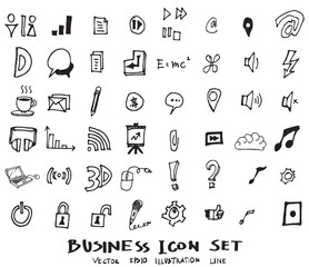 Business doodles sketch vector ink eps10