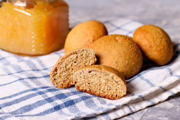 sweet cookies with jam
