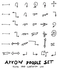 Vector hand drawn arrows set eps10