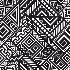Abstract Vector Seamless Pattern in Ethnic Style