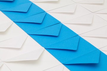 Different envelopes on the table