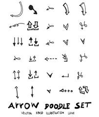 Vector hand drawn arrows set eps10