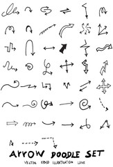 Vector hand drawn arrows set eps10