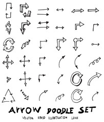 Vector hand drawn arrows set eps10