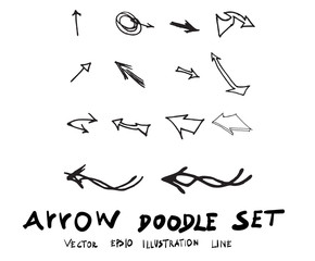 Vector hand drawn arrows set eps10