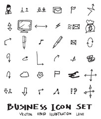 Business doodles sketch vector ink eps10