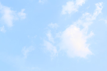 soft clouds with blue sky