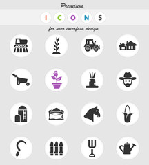 agriculture icon set