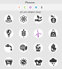 alternative energy icon set