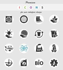 alternative energy icon set
