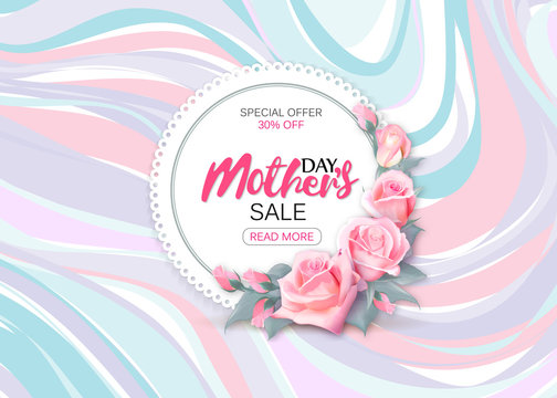 Spring sale background with beautiful colorful flower. Vector illustration template.banners.Wallpaper.flyers, invitation, posters, brochure, voucher discount.