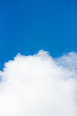 blue sky with cloud closeup