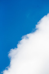 blue sky with cloud closeup