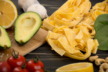 Ingredients for pasta