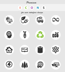 bio fuel icon set