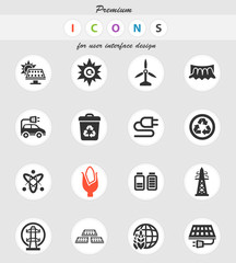 bio fuel icon set
