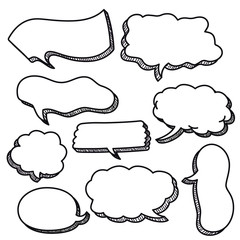 Set of Sketched Speech Bubbles
