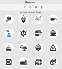 bio fuel icon set