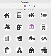 building icon set