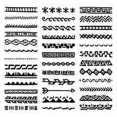 Obraz premium Borders Collection in Ethnic Style