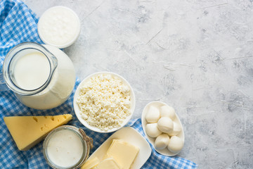 Dairy products selection