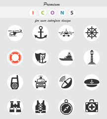 coastguard icon set